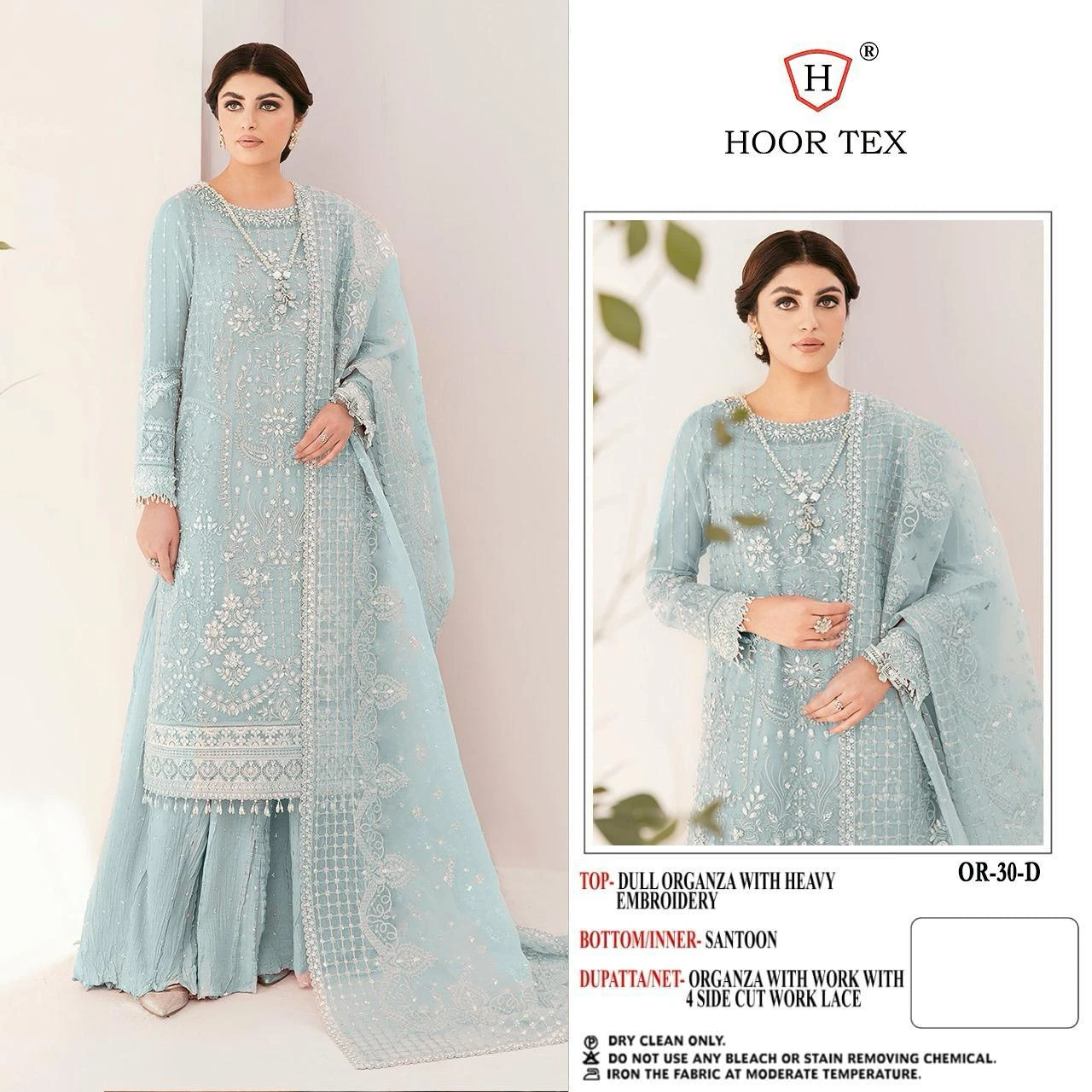 Hoor Tex Or-30,A To D Heavy Organza Wholesale Pakistani Salwar Suit Catalog — Wholesale Pakistani Suits, MPA wholesale from Surat - Gallery Image 7